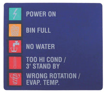 Front foil L 80mm W 70mm for ice dispenser - 694117