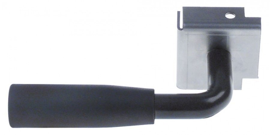 Door handle for pizza oven L 140mm W 78mm handle ø 27,5mm with flange black - 694308