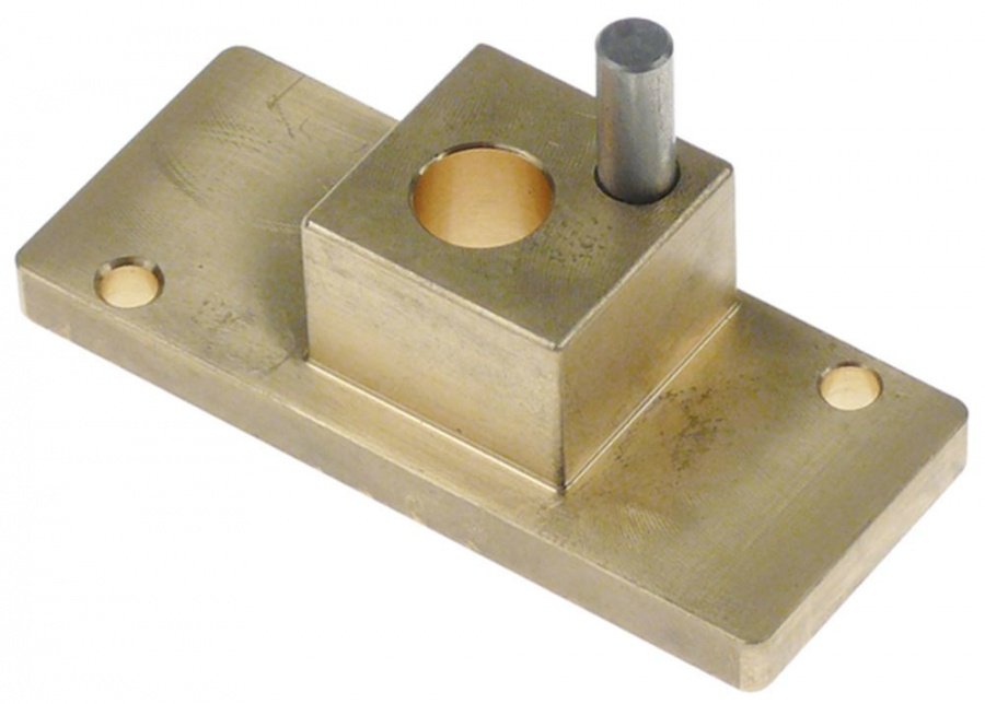  Flange for door handle brass L 95mm W 40mm H 28,5mm hole ø 14mm - 694366