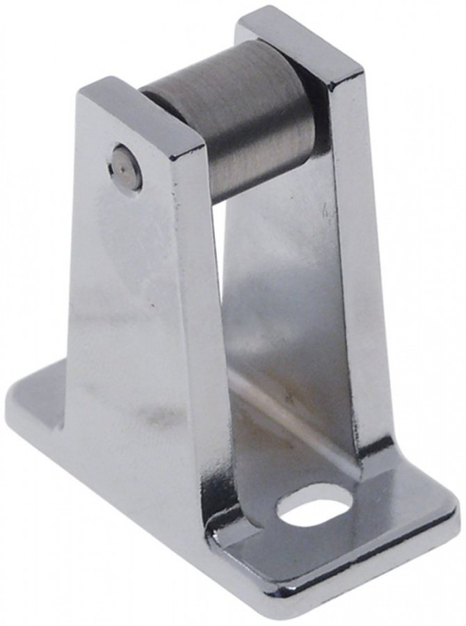  Door catch with roller H 48mm L 50mm W 26mm mounting distance 28mm roller ø 14mm - 694371