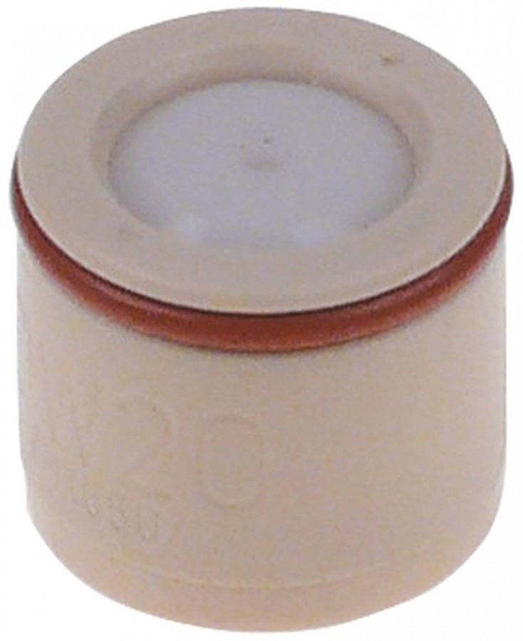 Air valve for combi-steamer bore ø 2mm L 18mm plastic ø 20mm - 694433