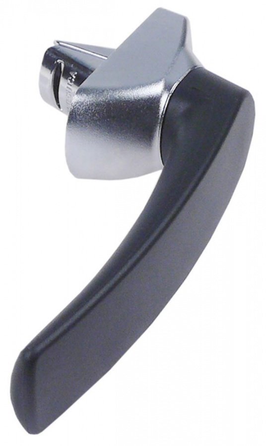 Mâner ușă cuptor plastic negru/crom Î 65mm L 160mm L 39mm DPF 25mm lungime arc 30mm mat - 694476