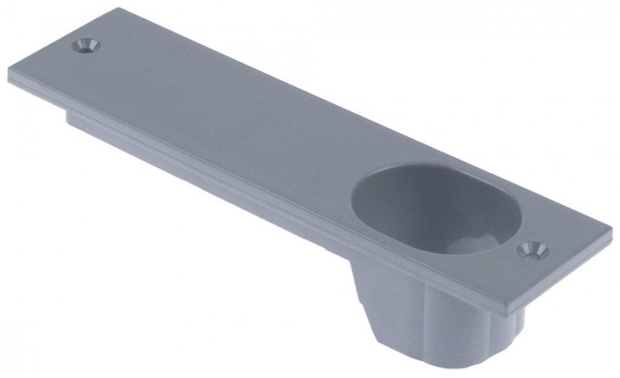 Cover for door latch plastic grey L 185mm W 48mm mounting distance 186mm D 37mm - 694662