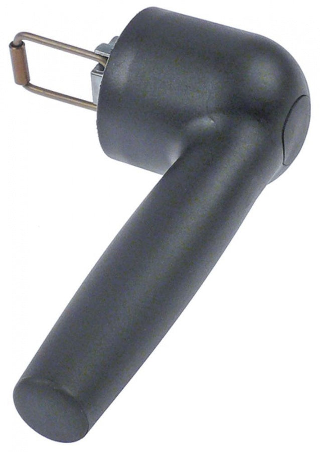 Door handle L 180mm W 56mm H 56mm handle ø 32mm spring length 46mm black plastic - 694666