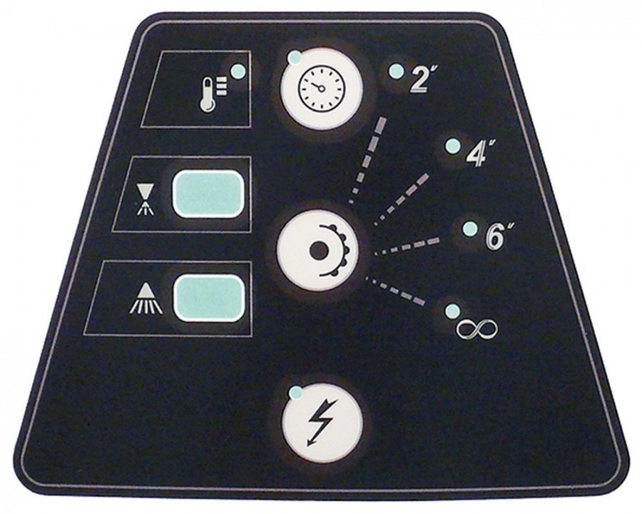 Keypad foil warewashing buttons 3 suitable for HOBART L 185mm W 144mm - 694717