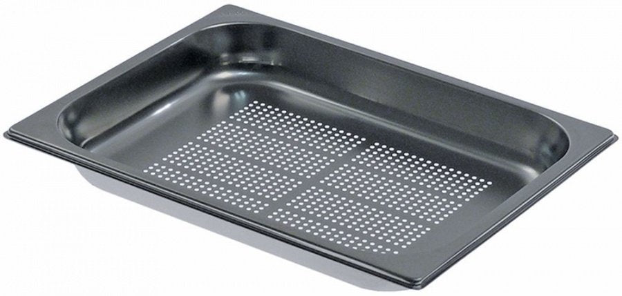 Tavă cuptor oțel inoxidabil Î 40mm L 325mm L 265mm perforat canturi interioare rotunjite GN 1/2 - 694965