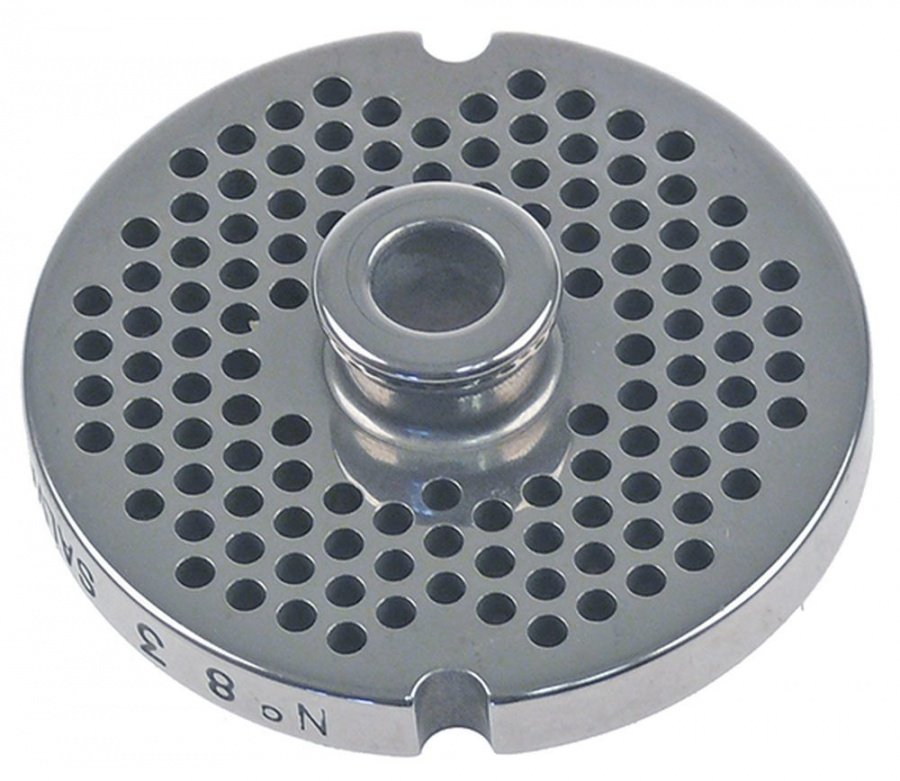  Sită/ciur mașina de tocat oțel inoxidabil ø 61.8mm ø găuri 3mm mărime 8 cu butuc tip ENTERPRISE - 696101