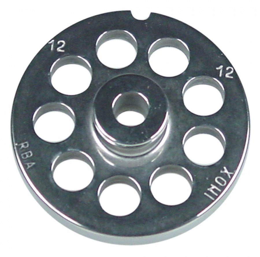 Sită/ciur mașina de tocat oțel inoxidabil ø 69,6mm ø găuri 12mm mărime 12 cu butuc tip ENTERPRISE - 696118