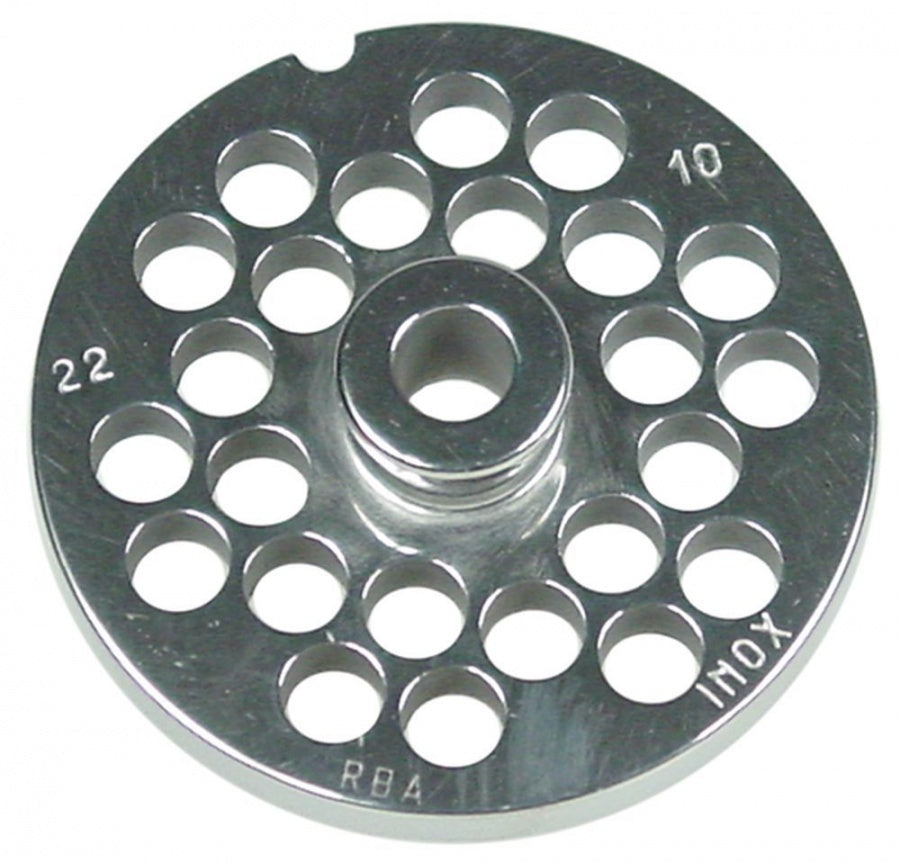 Sită/ciur mașina de tocat oțel inoxidabil ø 82mm ø găuri 10mm mărime 22 cu butuc tip ENTERPRISE - 696130