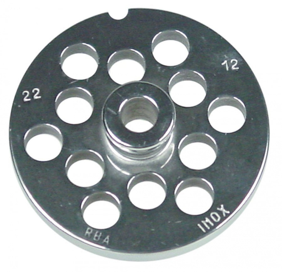 Sită/ciur mașina de tocat oțel inoxidabil ø 82,7mm ø găuri 12mm mărime 22 cu butuc tip ENTERPRISE - 696131