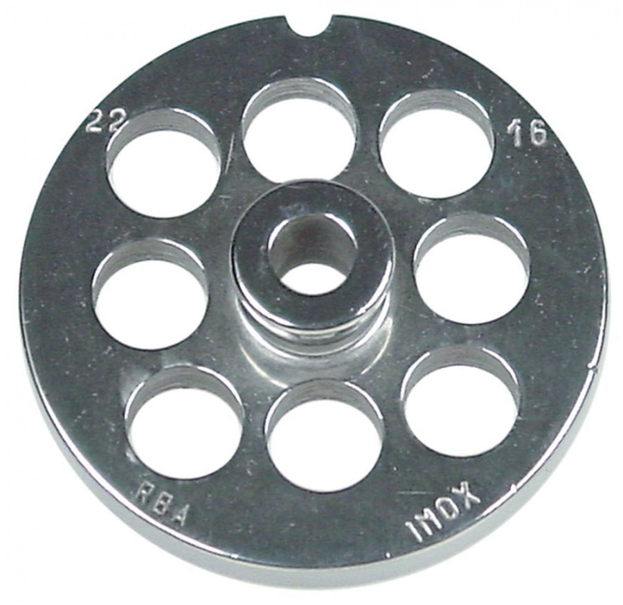  Sită/ciur mașina de tocat oțel inoxidabil ø 82mm ø găuri 16mm mărime 22 cu butuc tip ENTERPRISE - 696133