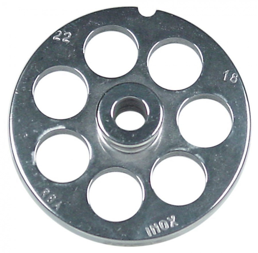  Sită/ciur mașina de tocat oțel inoxidabil ø 82,7mm ø găuri 18mm mărime 22 cu butuc tip ENTERPRISE - 696134