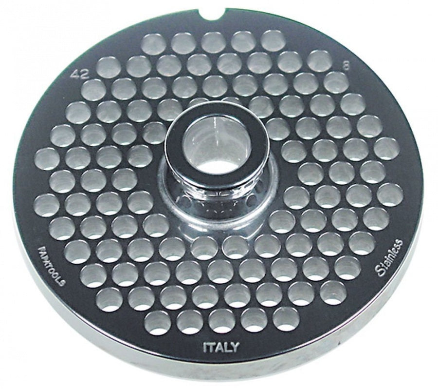  Sită/ciur mașina de tocat oțel inoxidabil ø 130mm ø găuri 8mm mărime 42 cu butuc tip ENTERPRISE - 696154