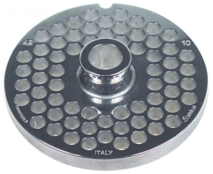 Sită/ciur mașina de tocat oțel inoxidabil ø 130mm ø găuri 10mm mărime 42 cu butuc tip ENTERPRISE - 696155