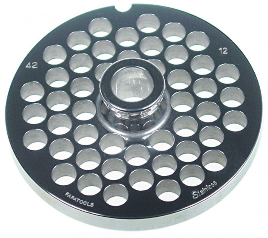  Sită/ciur mașina de tocat oțel inoxidabil ø 130mm ø găuri 12mm mărime 42 cu butuc tip ENTERPRISE - 696156