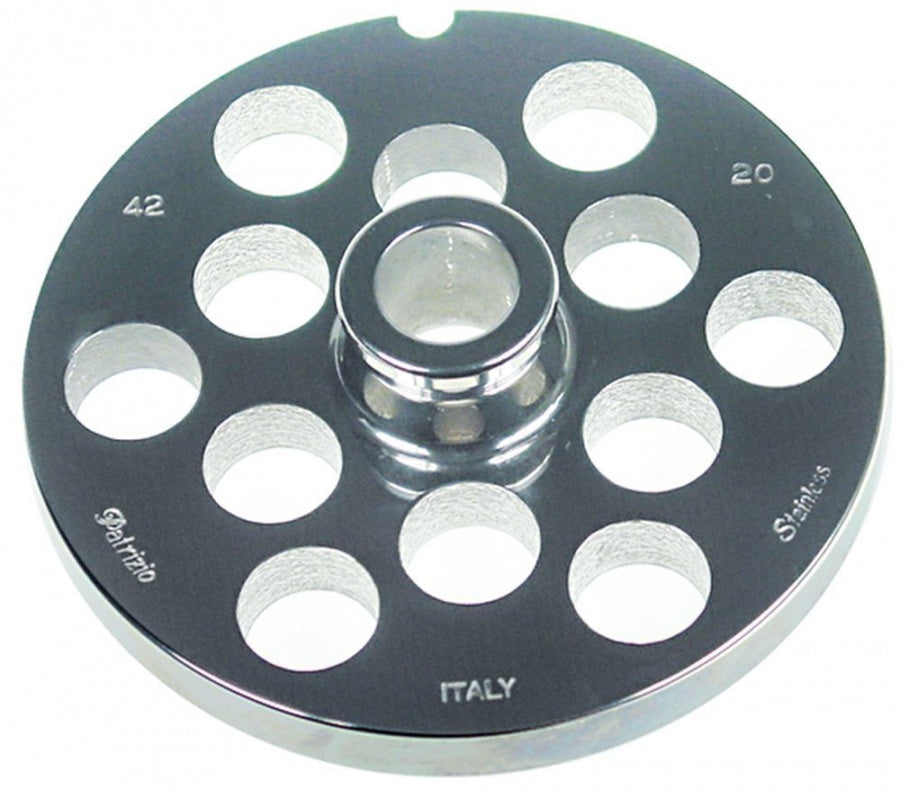 Sită/ciur mașina de tocat oțel inoxidabil ø 130mm ø găuri 20mm mărime 42 cu butuc tip ENTERPRISE - 696160