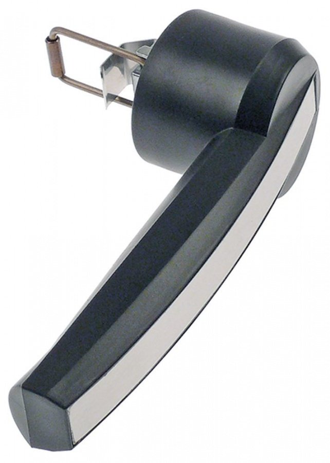 Mâner ușă plastic ø mâner 60,5mm negru/argintiu Î 60mm L 190mm L 35mm lungime arc 50mm flanșă 50mm - 696588