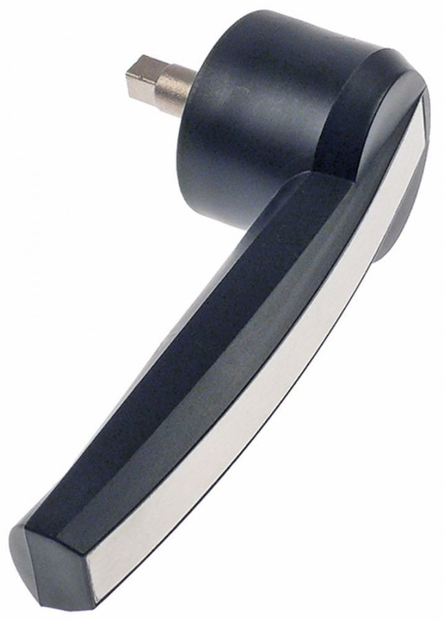  Door handle L 190mm W 35mm H 60mm handle ø 60,5mm shaft black/silver plastic flange 50mm - 696589