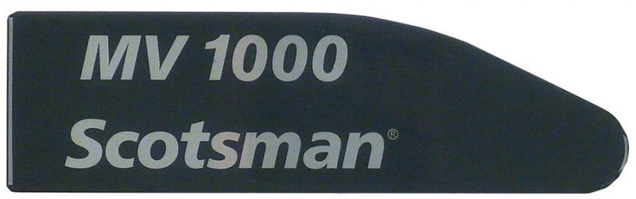  Model name plate Scotsman MV 1000 L 265mm W 76mm self-adhesive - 696636