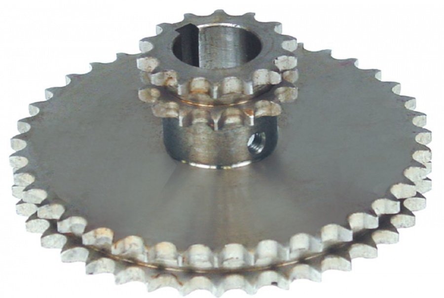 Sprocket-wheel DIN/ISO 06 B-2 splitting 3/8" teeth 14/39 H 30mm double metal NT40-50-70 - 697090