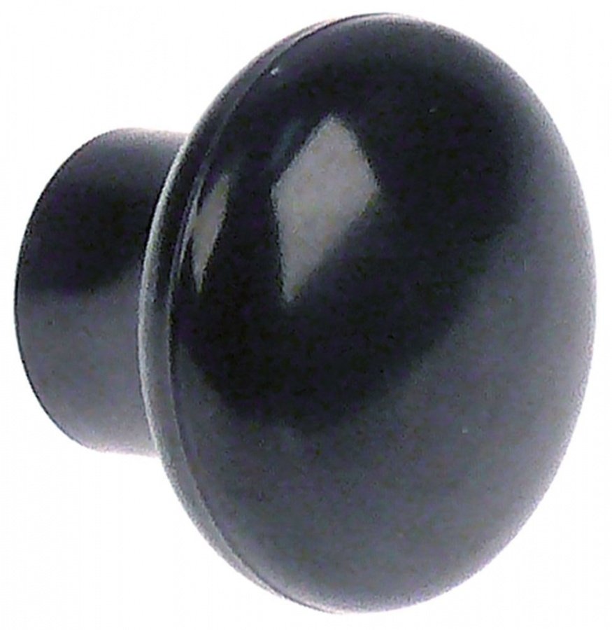 Mushroom cap handle thread M6 handle ø 33mm L 26mm plastic black - 697445