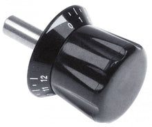Buton de reglaj cu marcaje 0-12, ø 55 mm, ax ø 12 mm, lungime ax 35 mm  - 697509