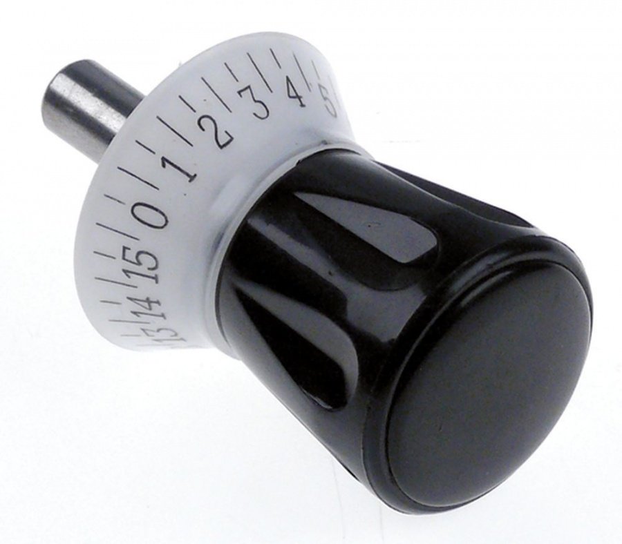 Adjusting knob 0-15 ø 50mm shaft ø 12mm shaft length 30mm handle ø 43mm - 697767