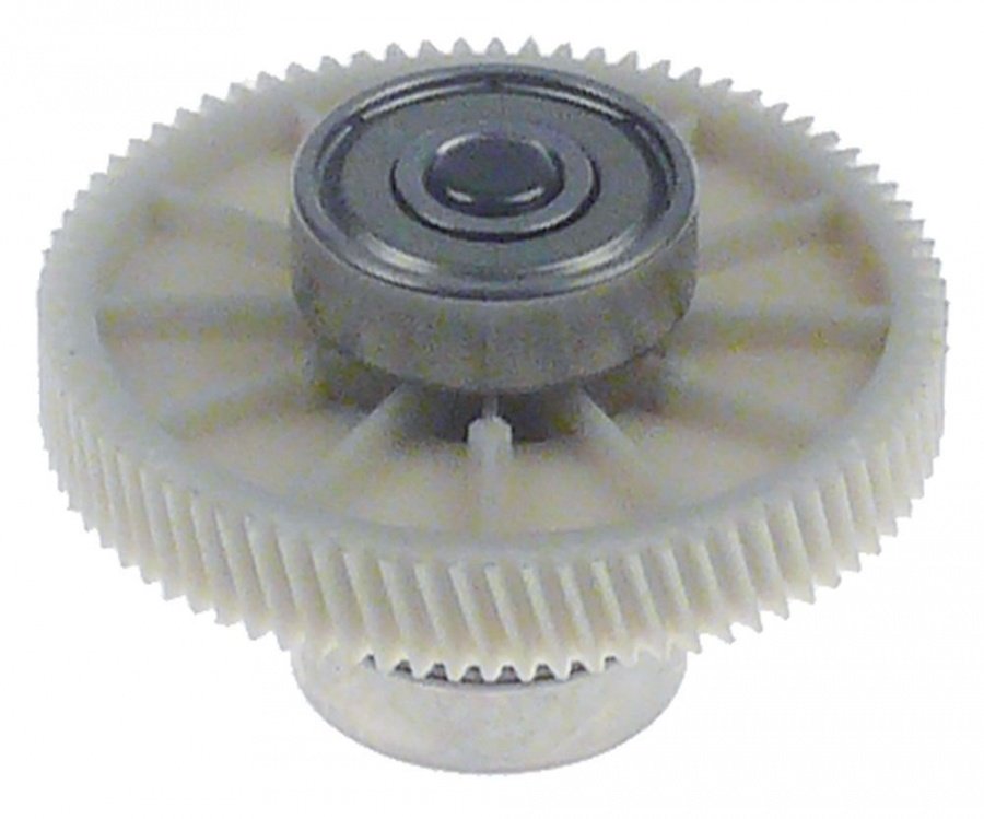 Gear wheel teeth 80 ø 42,4mm tooth width 6,6mm shaft length 29mm - 697829