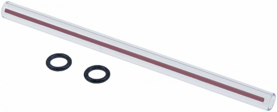 Level glass pipe ø 10mm L 167mm thickness 1,5mm with O-rings brown - 697862