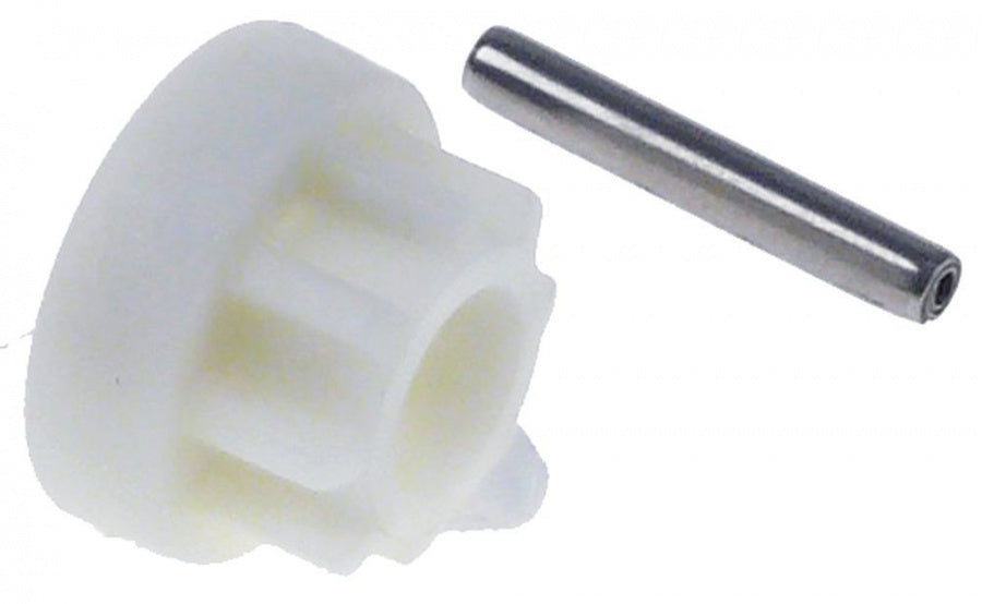 Coupling with roll pin for hand blender SMX D1 ø 15mm D2 ø 19mm L 12mm teeth 8 int. ø 1 8mm - 698307