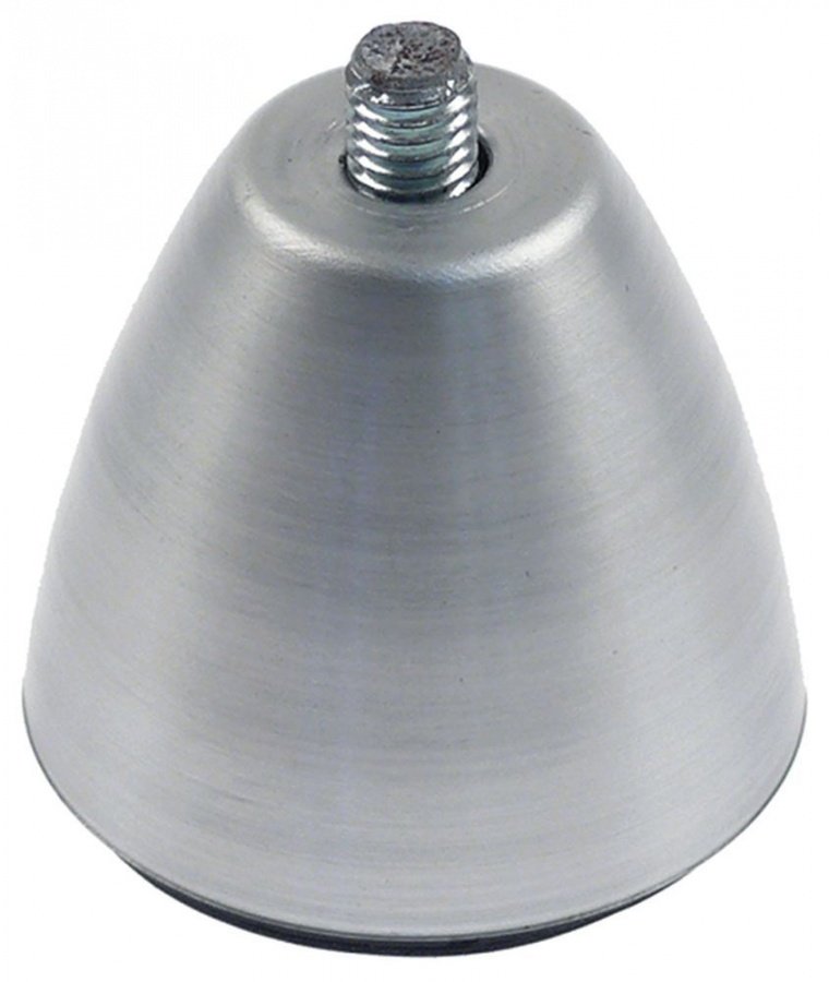 Equipment foot thread M8 thread L 9mm H 43mm ø 48mm aluminium conical Qty 1 pcs - 698495