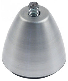 Equipment foot thread M8 thread L 9mm H 43mm ø 48mm aluminium conical Qty 1 pcs - 698495