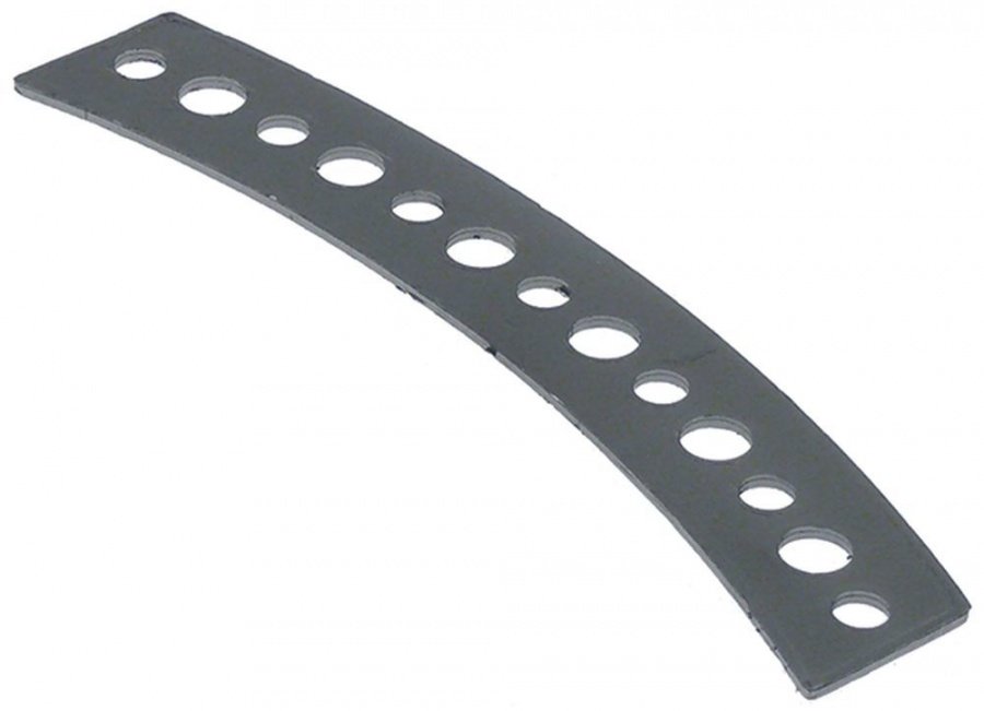 Gasket L 155mm W 24,5mm D2 ø 7mm hole ø 9mm hole distance 12mm 13 holes graphite - 698523
