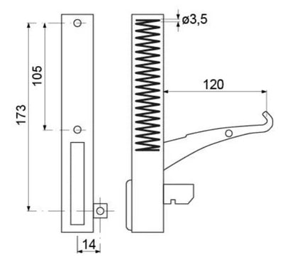 Balama usa cuptor - partea dreapta - 700007