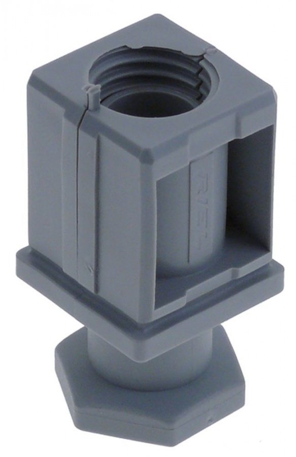 Equipment foot plastic H 20-35mm thickness 1-1.5mm pipe type 40x40 Qty 1pcs - 700101