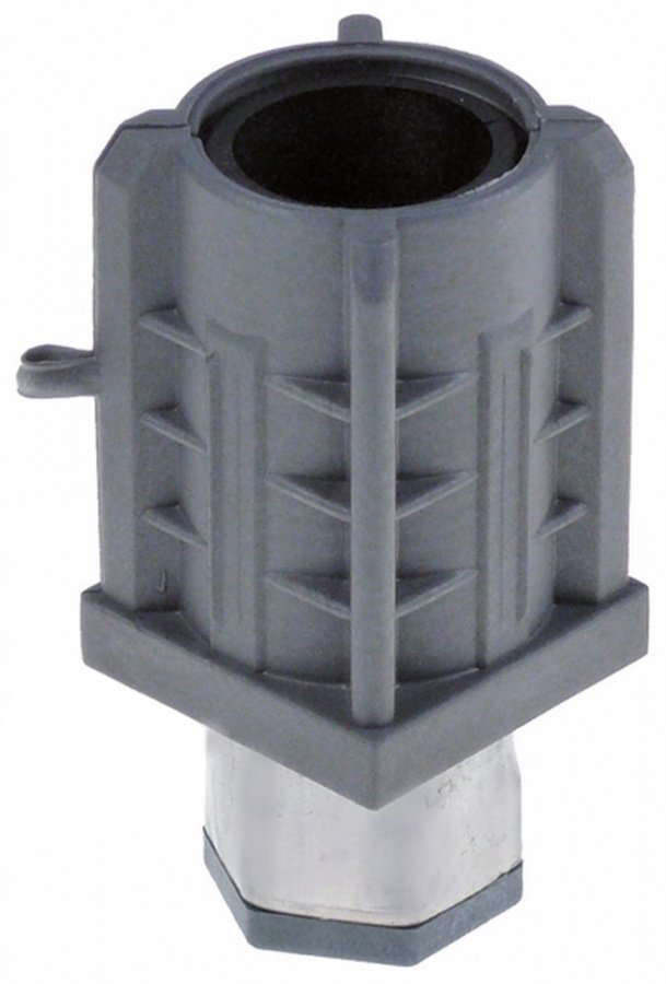 Equipment foot plastic/SS H 23-60mm thickness 1-1.2mm pipe type 40x40 Qty 1pcs - 700110