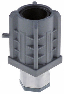 Equipment foot plastic/SS H 23-60mm thickness 1-1.2mm pipe type 40x40 Qty 1pcs - 700110