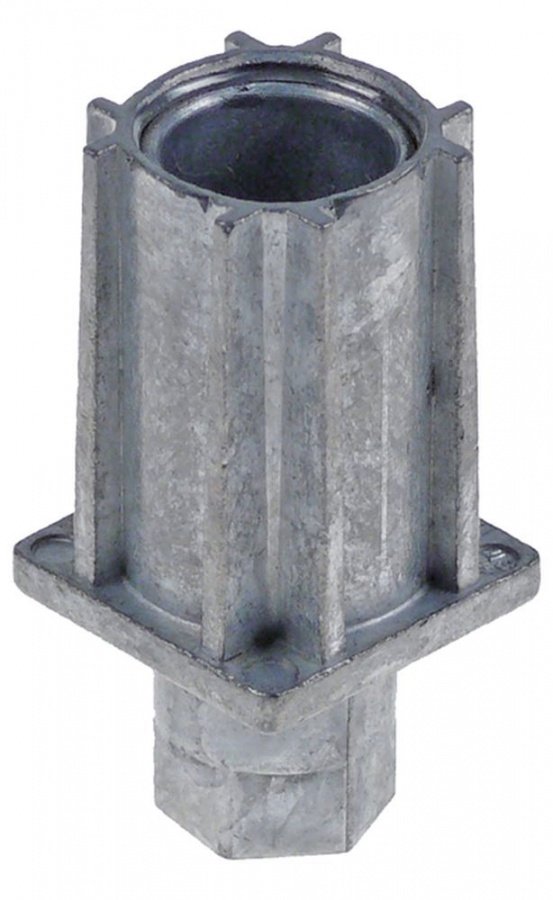 Equipment foot zamak H 27-55mm thickness 1.2-1.5mm pipe type 35x35 Qty 1pcs - 700114