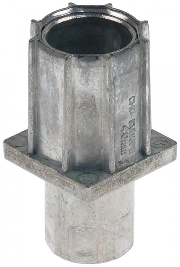 Equipment foot zamak H 37-65mm thickness 1.2-1.5mm pipe type 40x40 Qty 1pcs - 700115