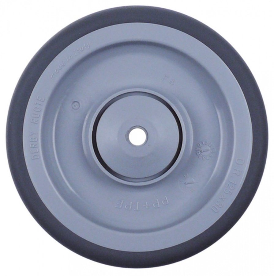 Wheel hole ø 8mm ø 125mm wheel width 30mm wheel body polypropylene tread TPE tyres - 700140
