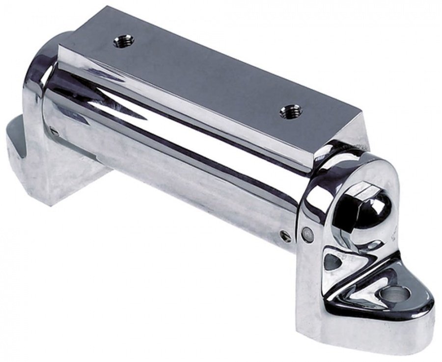 Lid hinge chrome-plated brass bore ø 11mm mounting distance 198mm type 1084 - 700196