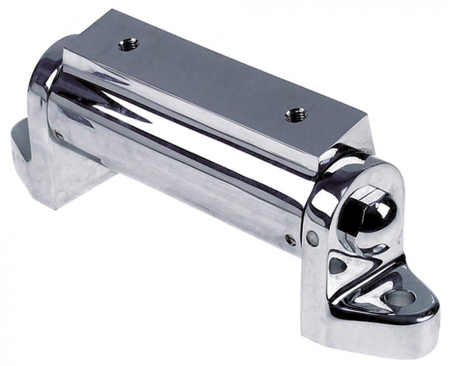 Lid hinge chrome-plated brass bore ø 11mm mounting distance 198mm type 1084 - 700198