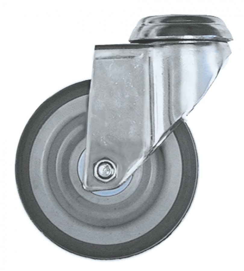 Swivel castor bolt hole H 159mm bolt hole ø 12mm ø 125mm wheel width 30mm - 700207