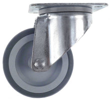 Swivel castor ø 100mm plate fixing housing zinc-plated sheet steel - 700214
