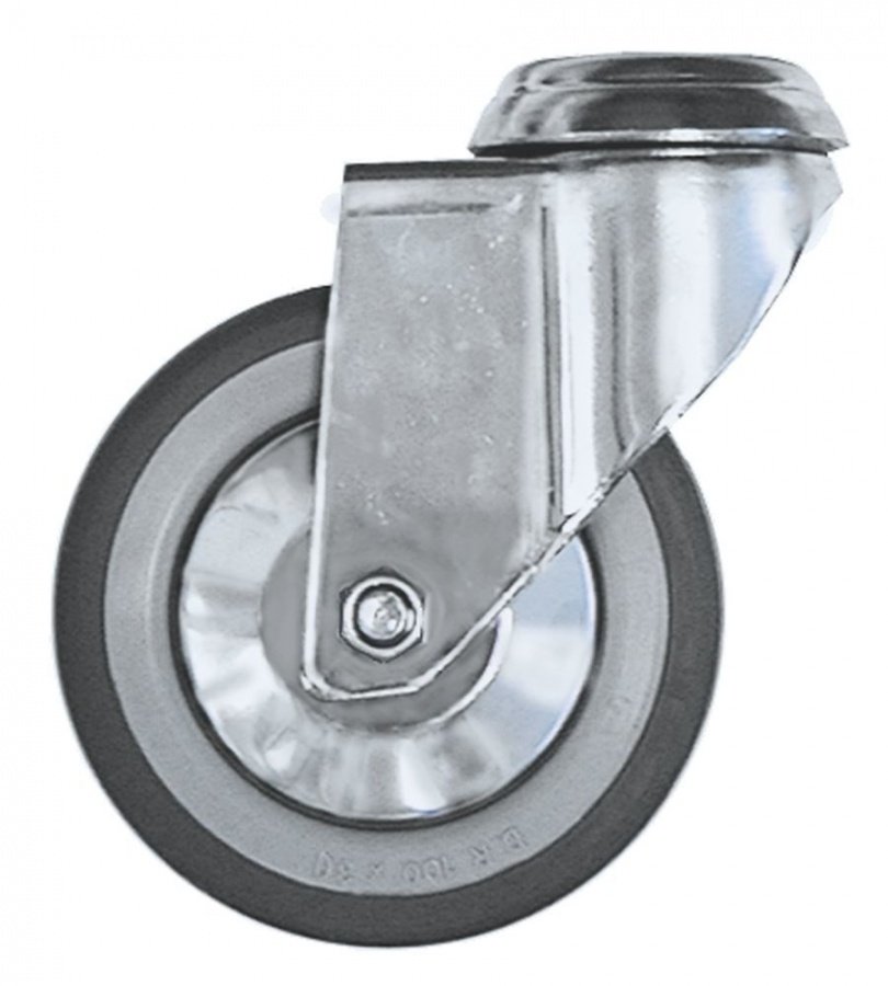 Swivel castor bolt hole H 132mm bolt hole ø 12mm ø 100mm wheel width 30mm housing SS - 700215