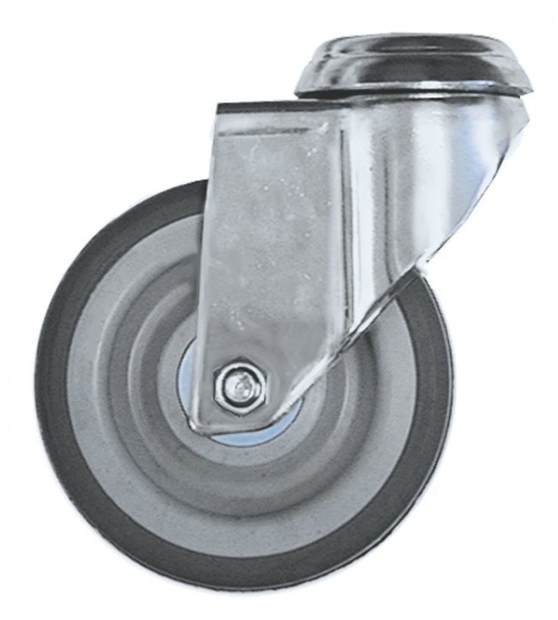 Swivel castor bolt hole H 159mm bolt hole ø 12mm ø 125mm wheel width 30mm housing SS - 700222