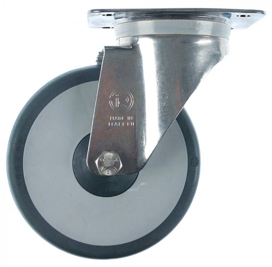  Swivel castor ø 160mm plates fixing 140x110mm housing stainless steel hole distance 105x80mm - 700232