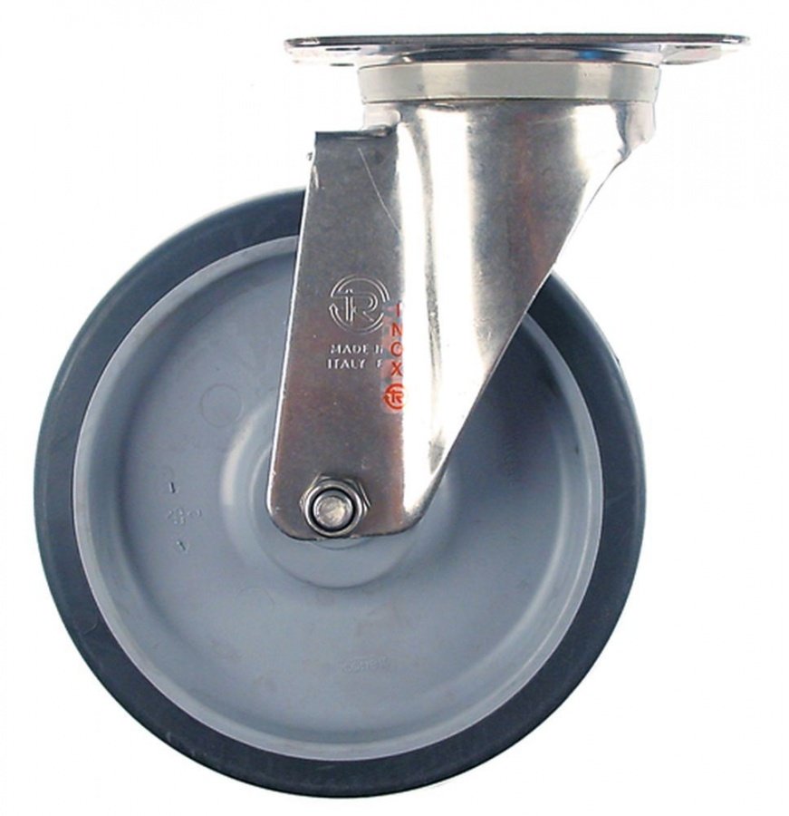 Swivel castor plates fixing 140x110mm hole distance 105x80mm H 245mm ø 200mm - 700238