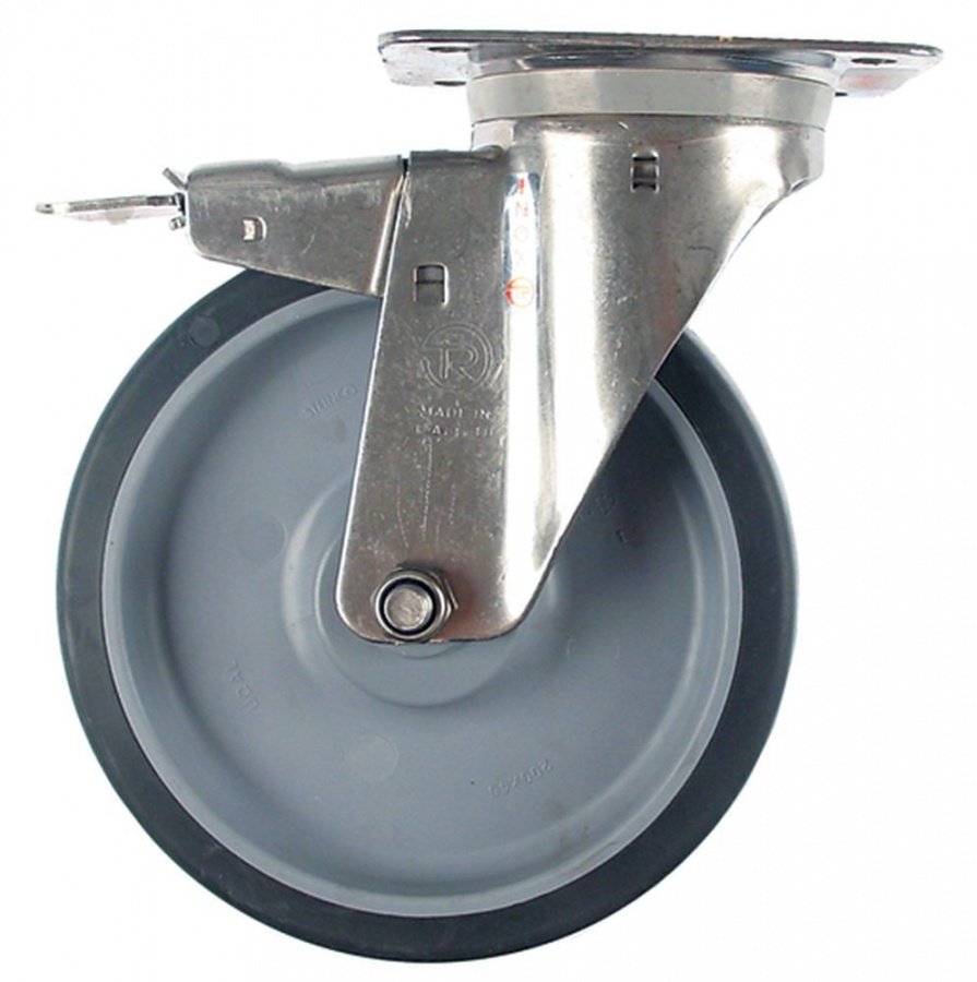 Swivel castor plates fixing 140x110mm hole distance 105x80mm H 240mm ø 200mm - 700239