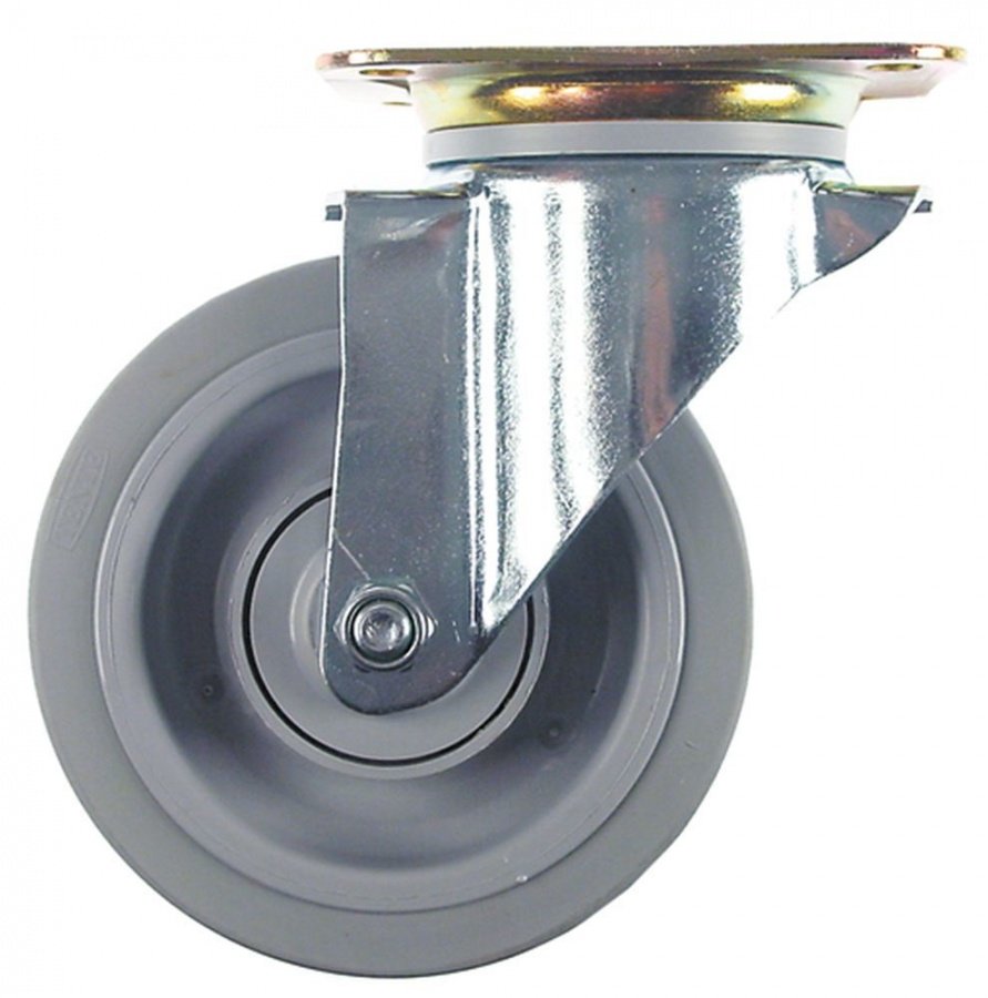 Swivel castor plate fixing hole distance 105x77mm H 200mm -20 up to +80°C ø 160mm wheel width 46mm - 700243